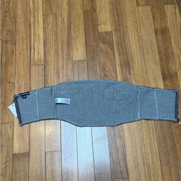 PrettyLittleThing Grey Bobble Denim Corset Crop Top Size US 6 UK 10 NWT - Picture 8 of 9